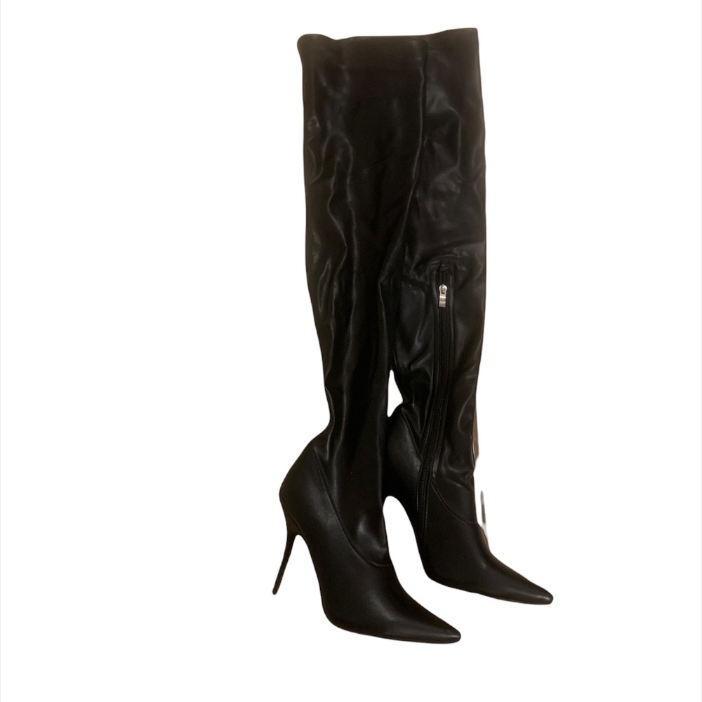 Black Thigh High Boots  New - Original Packaging